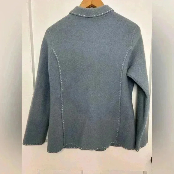 Eric Alexandre 100% Boiled Wool Jacket with White Detailing - Picture 8 of 9